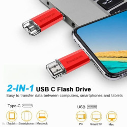 USB 3.0 Flash Drive with Type-C – High Speed Memory Stick for Android,Type C IPhone, Laptop & PC File Storage