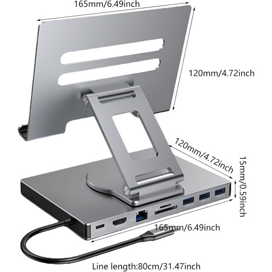 Ultimate Docking Station, Boost Productivity Anywhere – USB-C Hub with Multi-Port Connectivity