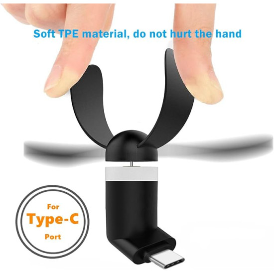 USB-C Mini Phone Cooling Fan– Portable Plug-In Cooler