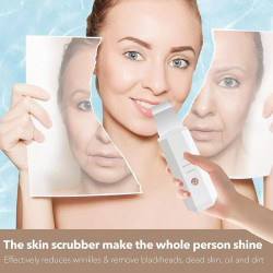 Ultrasonic Facial Skin Scrubber Spatula – Deep Pore Cleansing & Glowing Skin