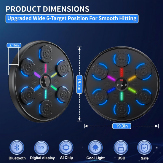 Punch to the Beat - Upgraded Smart Bluetooth Music Boxing Machine