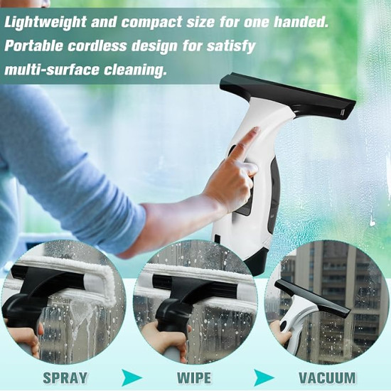 Cordless Glass and Window Vacuum Squeegee Cordless Glass and Window Vacuum Squeegee