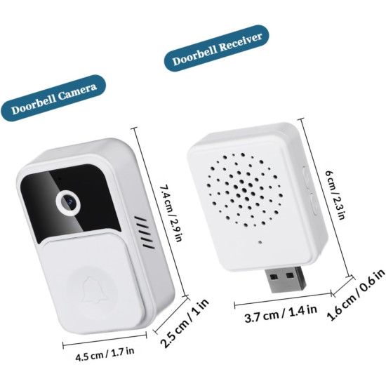 Wireless Smart Doorbell With Camera Night Vision & Adjustable Volume