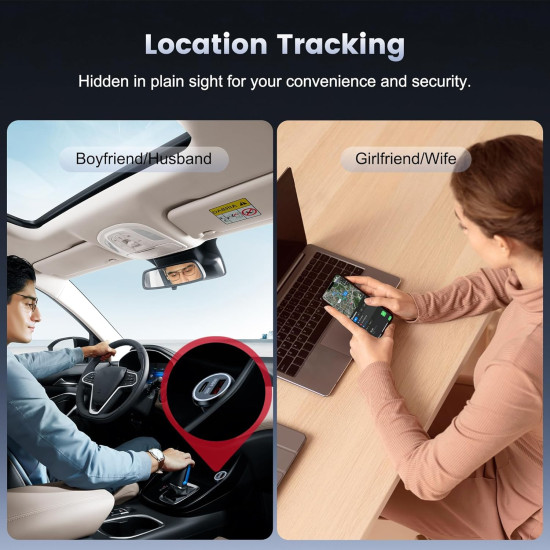 Vehicle Tracking & Fast Phone Charging – Smart Car Charger with Built-In Locator  