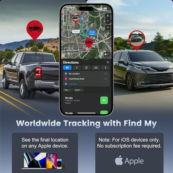 Vehicle Tracking & Fast Phone Charging – Smart Car Charger with Built-In Locator  