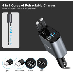 Vehicle 4n1 Retractable Charger Stary Edition