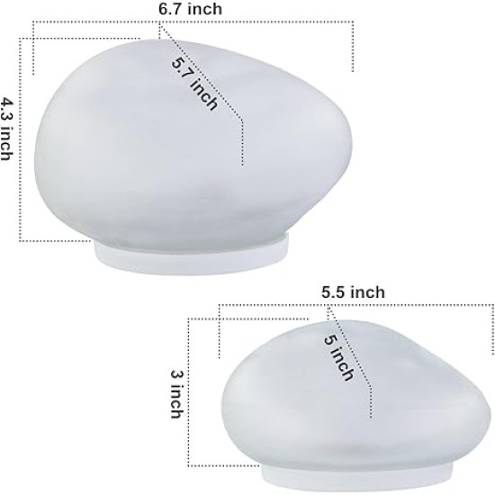 Solar LED Decorative Stones (6inches)