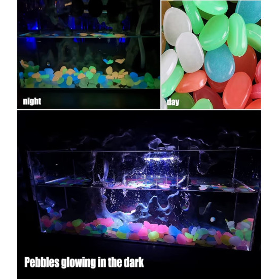 50pcs Colourful Glowing Pebbles 