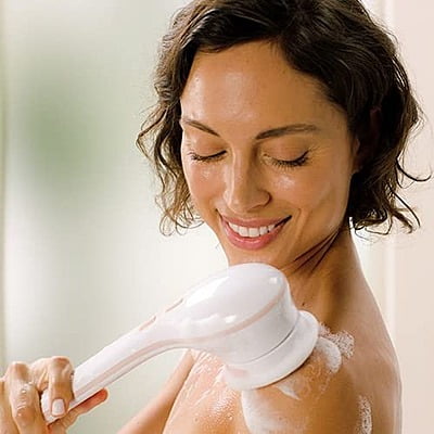 Finishing Touch Flawless Cleanse Spa Spinning Body Brush and, Shower Wand